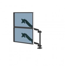 Fellowes Platinum Series Dual Stacking Monitor Arm - Monitor Mount for Two 8KG 27 Inch Screens - Adjustable Dual Monitor Desk Mo
