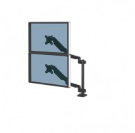 Fellowes Platinum Series Dual Stacking Monitor Arm - Monitor Mount for Two 8KG 27 Inch Screens - Adjustable Dual Monitor Desk Mo