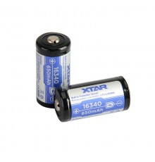 Battery 16340/R-CR123 3,7V Li-ion 650 mAh with protection