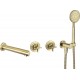 Concealed bath faucet with shower set