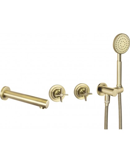 Concealed bath faucet with shower set
