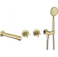 Concealed bath faucet with shower set