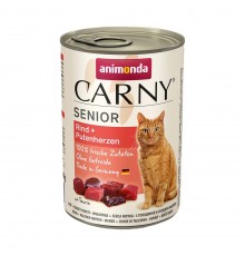ANIMONDA Carny Senior Beef and turkey hearts - wet cat food - 400g
