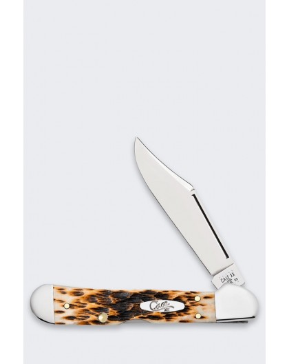 Knife Case Mini Copperlock SS Amber Bone