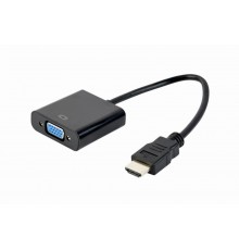 Gembird A-HDMI-VGA-04 video cable adapter 0.15 m VGA (D-Sub) HDMI Type A (Standard) Black