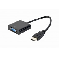 Gembird A-HDMI-VGA-04 video cable adapter 0.15 m VGA (D-Sub) HDMI Type A (Standard) Black