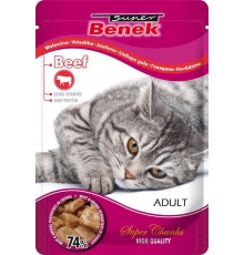 SUPER BENEK Beef in sauce - wet cat food - 100 g