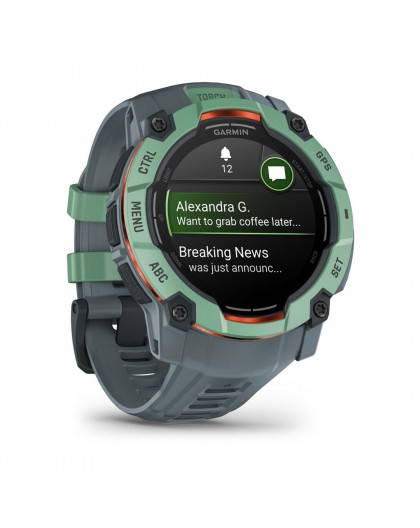 Garmin Instinct 3 AMOLED 3.3 cm (1.3") 50 mm Digital 416 x 416 pixels Touchscreen Green GPS (satellite)