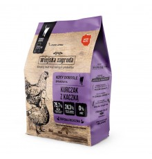 WIEJSKA ZAGRODA Chicken with duck - dry cat food - 400g