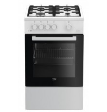 Beko FSG52020FW cooker Freestanding cooker Gas Black, White