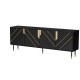 Cama 4D MOUNTAIN chest of drawers 204x40x72 black + gold