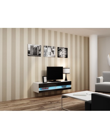 Cama TV stand VIGO NEW 30/140/40 white/black gloss
