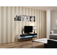 Cama TV stand VIGO NEW 30/140/40 white/black gloss