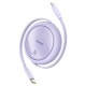 Baseus Free2Pull - 20 W USB-C to Lightning Retractable Cable, 1 m (purple)