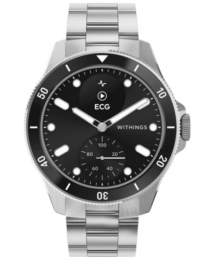 Withings ScanWatch Nova 1.6 cm (0.63") OLED 42 mm Hybrid Black, Stainless steel GPS (satellite)