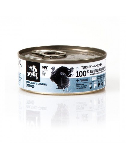 3COTY Turkey with chicken - wet cat food - 80g