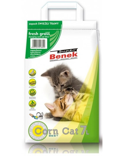 Certech Super Benek Corn Cat Fresh Grass - Corn Cat Litter Clumping 7 l