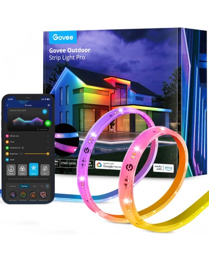 Govee H70A1 Outdoor Strip Light Pro 10m | LED Strip | Wi-Fi, Bluetooth, RGBICWW