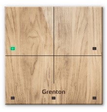 Grenton touch panel / 4 touch fields / TF-Bus / light wooden front