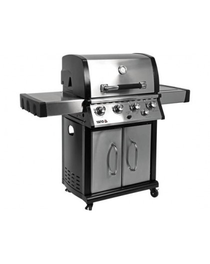 Yato YG-20013 outdoor barbecue/grill Cart Gas Black, Silver 17500 W