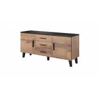Cama sideboard LOTTA 150 2D3S wotan oak + mat black