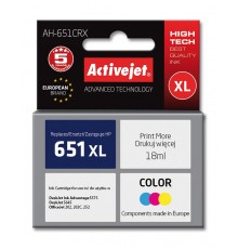 Activejet AH-651CRX ink (replacement for HP 651 C2P11AE Premium 18 ml color)