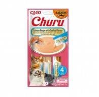 INABA Churu Salmon with scallop recipe - cat treats - 4x14g