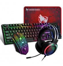 Extralink Gaming Set TF400 4in1 | Keyboard + Mouse + Headphones + Pad | LED backlight