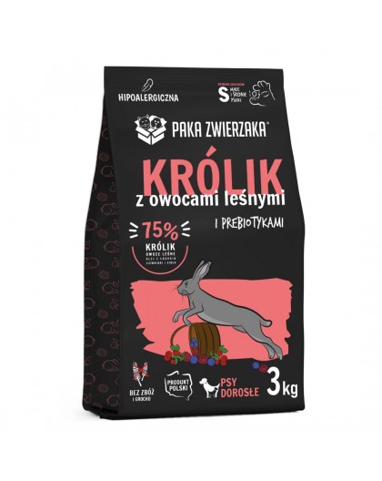 PAKA ZWIERZAKA Rabbit with forest fruits S - dry dog food - 3kg