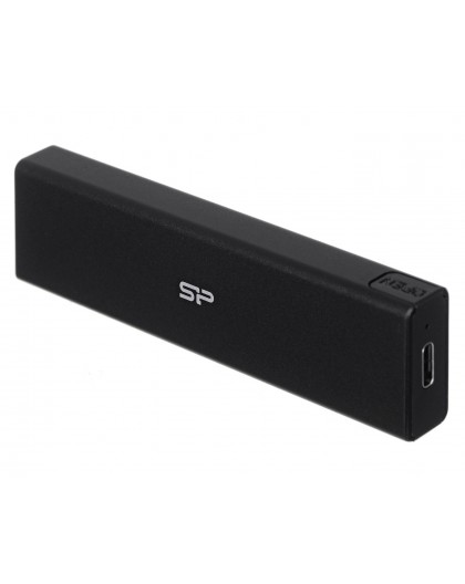 SILICON POWER PD60 Enclosure USB-C case M.2 PCIe NVMe SSD / M.2 SATA SSD (SP000HSPSDPD60CK) Black