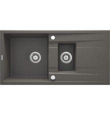 1.5-bowl granite sink with drainer