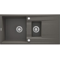 1.5-bowl granite sink with drainer