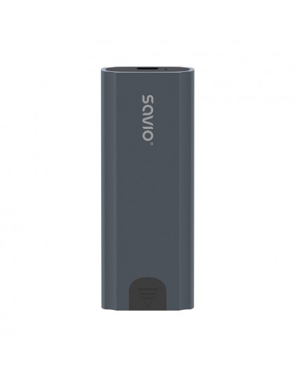 Savio M.2 SSD NVMe external drive enclosure, USB-C 3.1, AK-67, grey