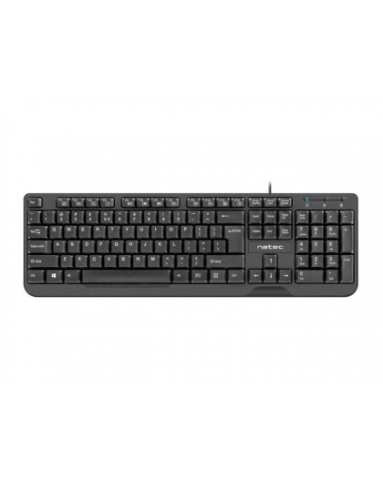 NATEC KEYBOARD TROUT SLIM USB, US LAYOUT, BLACK