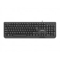 NATEC KEYBOARD TROUT SLIM USB, US LAYOUT, BLACK