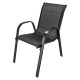 Extralink Black Forest Garden Furniture Set, Textilene Two Chairs + Black Table outdoor furniture set