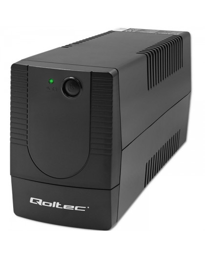 Qoltec 53774 uninterruptible power supply (UPS) Line-Interactive 1 kVA 600 W 1 AC outlet(s)