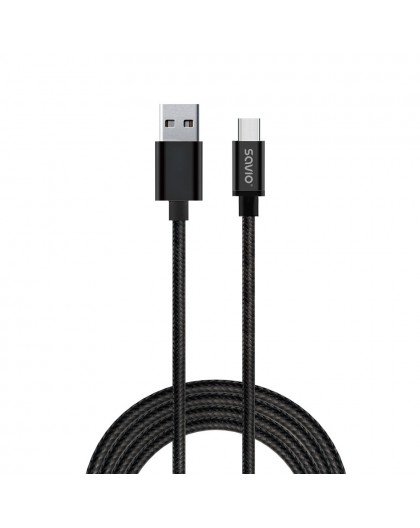 Savio CL-129 USB cable 2 m USB 2.0 USB A USB C Black
