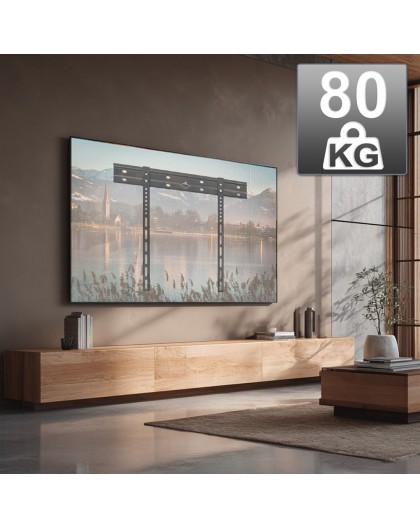 Maclean ultra flat wall mount for TV, 40-85", max VESA 600x400, load up to 80kg, MC-123