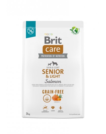 BRIT Care Senior&Light Salmon - dry dog food - 3 kg