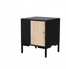 Cama Bedside table 2pc MERCI 44x40x52.5 black/oak artisan