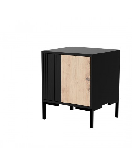 Cama Bedside table 2pc MERCI 44x40x52.5 black/oak artisan