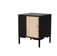 Cama Bedside table 2pc MERCI 44x40x52.5 black/oak artisan