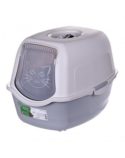 DIAMENTIQ BAYA whie/light grey - cat litter box - 55,5 x 40 x 38,7 cm