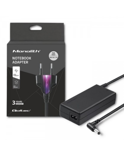 Qoltec 50071.90W toiteadapter/kattevõrgu seadmed Siseruumides Must