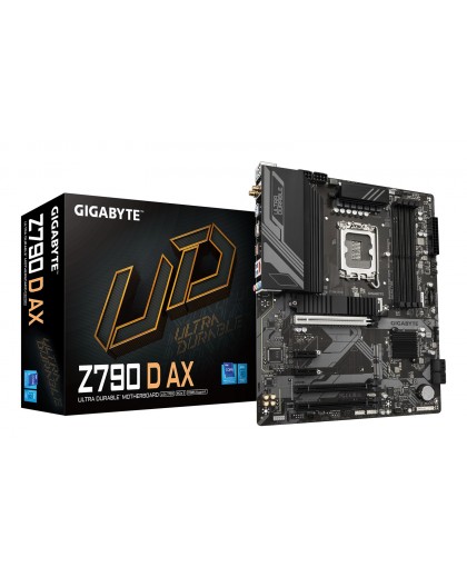 GIGABYTE Z790 D AX Motherboard - Supports Intel Core 14th Gen CPUs, 12+1+1 Phases Digital VRM, up to 7600MHz DDR5 (OC), 3xPCIe 4