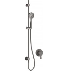 Concealed shower set with rail