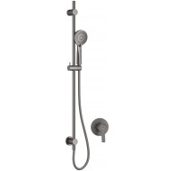 Concealed shower set with rail