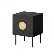 Bedside table 2 pcs. PALAZZO 44.5x40x59 black + oak craft