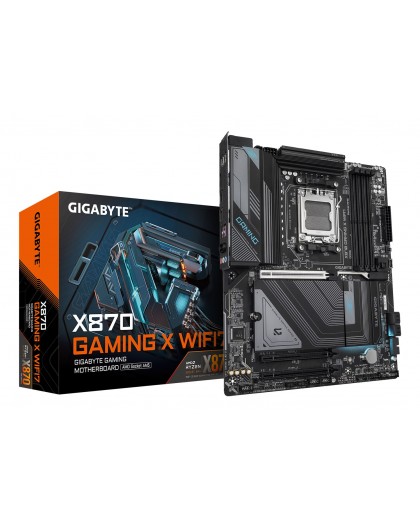 GIGABYTE X870 GAMING X WIFI7 Motherboard - Supports AMD Ryzen 9000 CPUs, 16+2+2 phases VRM, up to 8000MHz DDR5 (OC), 1xPCIe 5.0 